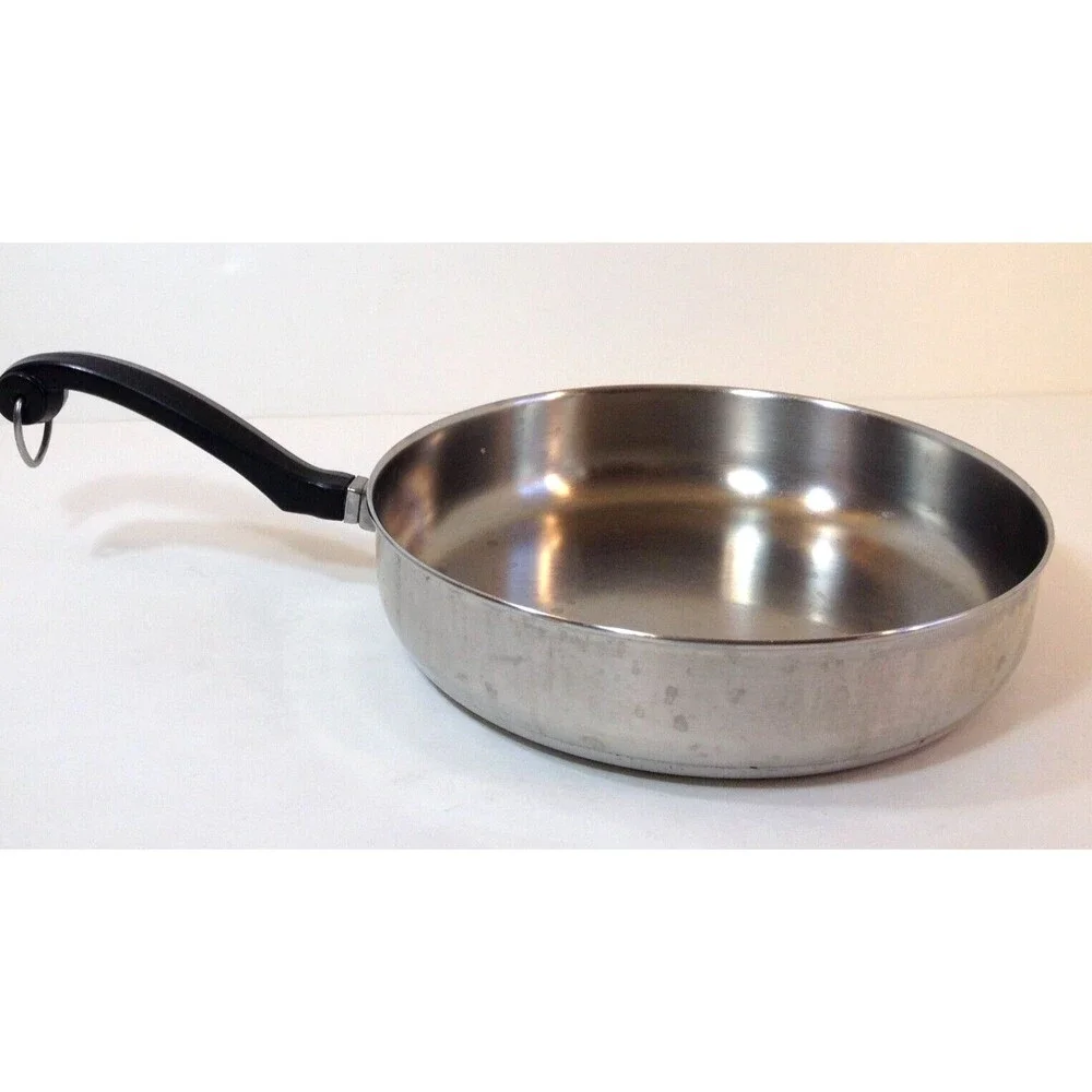 Vintage Farberware Classic Stainless Steel 10 Skillet Frying Pan Aluminum Clad